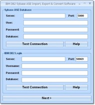 IBM DB2 Sybase ASE Import, Export & Convert Softwa screenshot